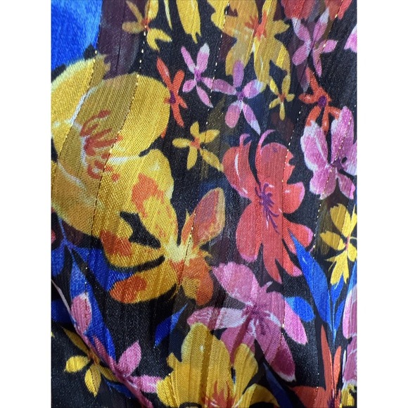 Skies Are Blue Floral Balloon Sleeve Ruffle Top Women's Size Large NWT - Picture 7 of 12